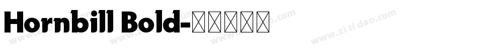 Hornbill Bold字体转换